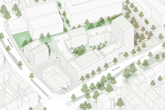 Siegerentwurf städtebaulich-freiraumplanerischen Realisierungswettbewerb „Quartiersentwicklung Maximilianstraße“ 