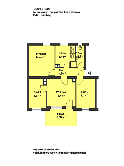 Kleine, renovierte 4-Zimmer-Wohnung mit Balkon im Erdgeschoss - Photo 5