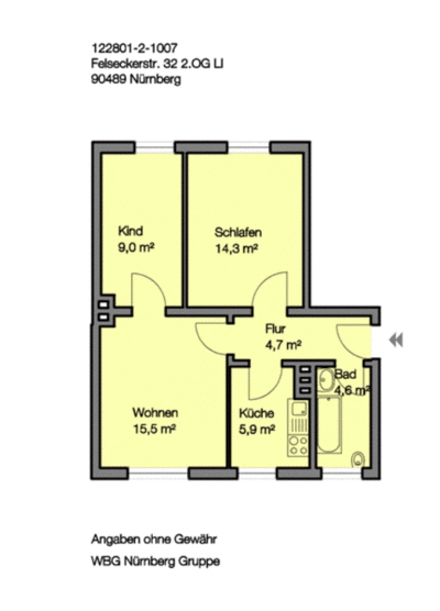 Hell durchflutete 3-Zimmer-Wohnung mit Balkon - Foto 3