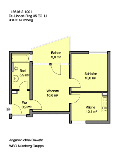 Wohnberechtigungsschein 3. Förderweg erforderlich - 2 Zimmer Wohnung ab Sofort! - Foto 5
