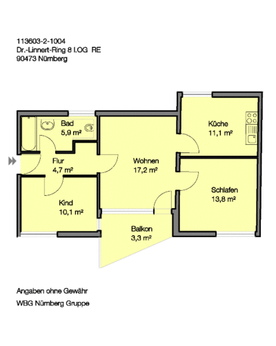 3 Zimmer Wohnung in grüner Lage !! Ausschließlich Wohnberechtigungsschein 3.Förderweg!! - Photo 3
