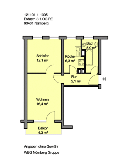 Kleine, charmante 2-Zimmer-Wohnung mit Balkon - Photo 3