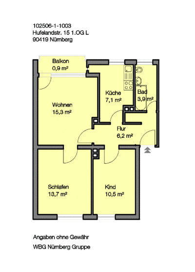 Gemütliche 3-Zimmer Wohnung mit Balkon - Foto 3