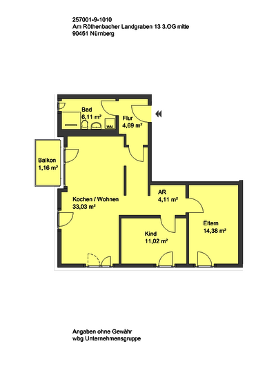 Zweitbezug - Hell durchflutete 3-Zimmer-Wohnung mit Balkon - Foto 3